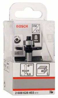 Плоская пазовая фреза 8 mm, D1 32 mm, L 5 mm, G 51 mm 2608628403